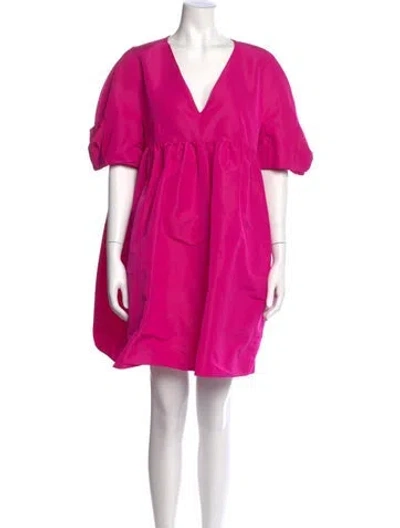 Pre-owned Nina Ricci V-neck Mini Dress In Pink