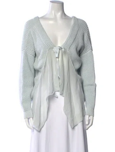 Pre-owned Nina Ricci V-neck Sweater In Blue