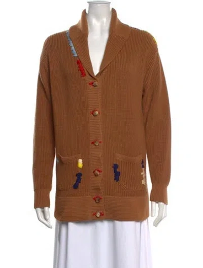 Pre-owned Nina Ricci V-neck Sweater In Brown