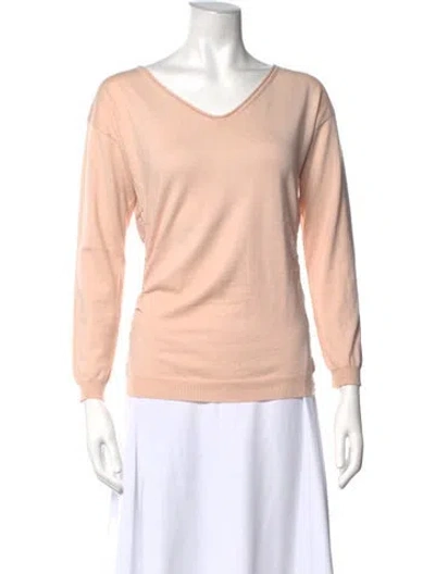 Pre-owned Nina Ricci V-neck Sweater In Pink