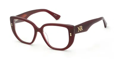 Nina Ricci Vnr465 098l Women's Glasses Clear Size 53 - Free Lenses - Blue Light Block Available In Burgundy