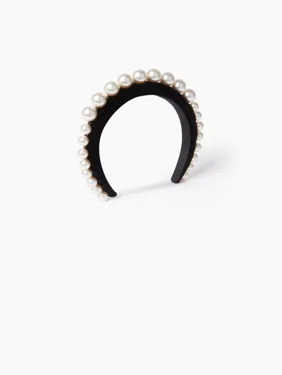 Nina Ricci Voluminous Headband With Pearls One Size In Black