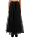 Nina Ricci Voluminous Lace Overlay High Waist Skirt
