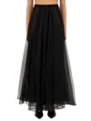 Nina Ricci Voluminous Lace Overlay High Waist Skirt