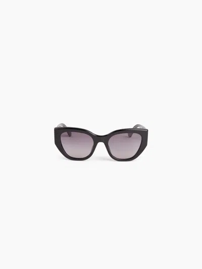 NINA RICCI WAVES BUTTERFLY SHINY BLACK SUNGLASSES TU
