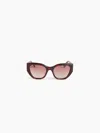 Nina Ricci Lunettes De Soleil Waves Butterfly Havane Brillant Tu In Brown