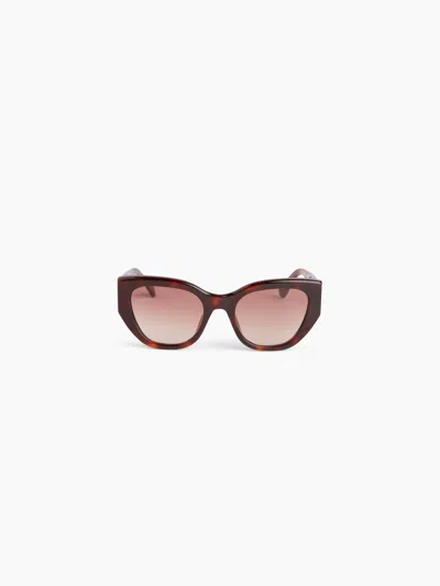 Nina Ricci Lunettes De Soleil Waves Butterfly Havane Brillant Tu In Brown