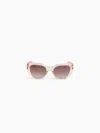 Nina Ricci Lunettes De Soleil Waves Butterfly Transparent Brillant Tu In Clear Pink