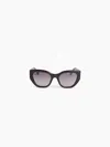 Nina Ricci Lunettes De Soleil Waves Butterfly Transparent Brillant Tu In Grey