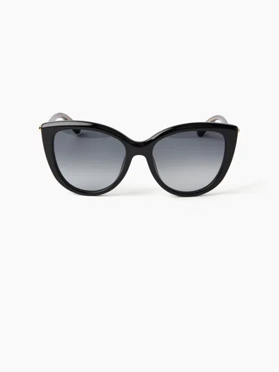 Nina Ricci Waves Oversize Sunglasses Tu In Black