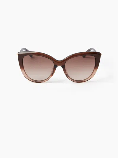 Nina Ricci Waves Oversize Sunglasses Tu In Brown