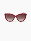 Nina Ricci Waves Oversize Sunglasses Tu In Red