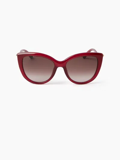 Nina Ricci Waves Oversize Sunglasses Tu In Red