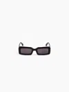 Nina Ricci Waves Rectangular Shiny Black Sunglasses Tu