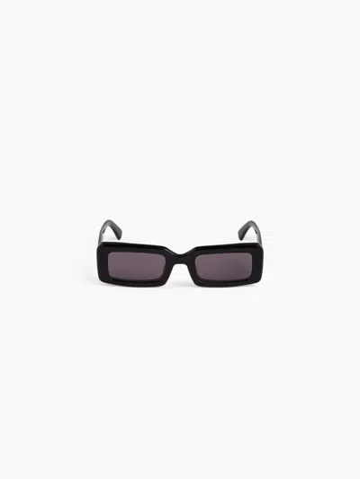 Nina Ricci Waves Rectangular Shiny Black Sunglasses Tu
