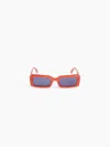 Nina Ricci Lunettes De Soleil Waves Rectangular Rouge Brillant Tu In Orange