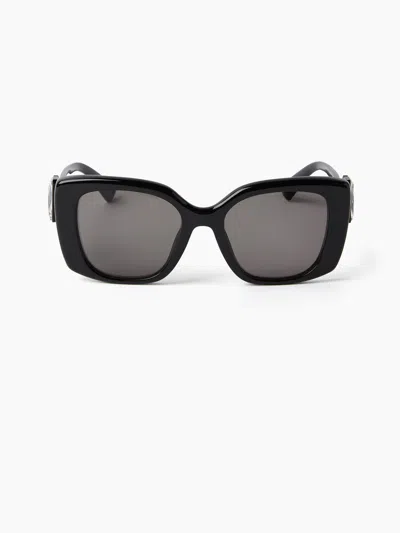 Nina Ricci Waves Square Sunglasses Tu In Black
