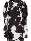 Nina Ricci Boat Neck Silk Twill Shift Dress In White
