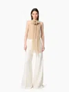 Nina Ricci Sleeveless Halter Neck Top In Multi