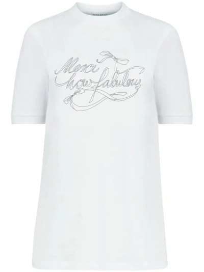 Nina Ricci How Fabulous Cotton T-shirt In White