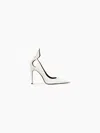 Nina Ricci White Satin Pumps In White