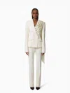 Nina Ricci White Tailored Blazer With Scarf In White