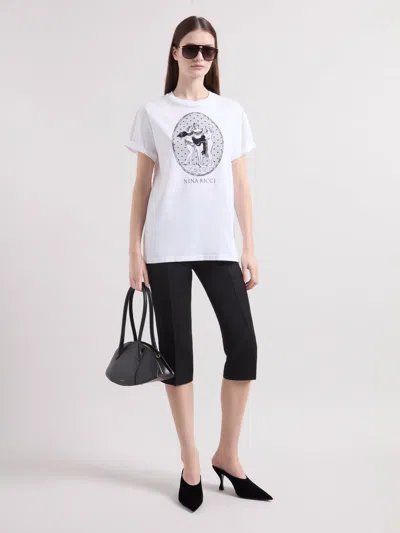 Nina Ricci Three Graces Graphic-print T-shirt In White