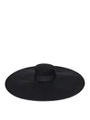 Nina Ricci Wide Brim Black Wool Felt Large Capeline In Black
