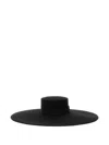 Nina Ricci Wide Brim Black Wool Felt Large Capeline In Black