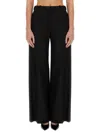 Nina Ricci High Waist Pleated Wide-leg Trousers In Black