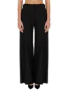 Nina Ricci High Waist Pleated Wide-leg Trousers In Black