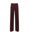 Nina Ricci Wide-leg High-waist Wool Pants In Brown