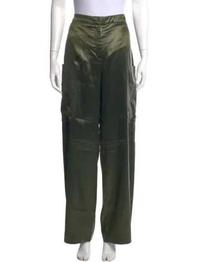 Pre-owned Nina Ricci Wide Leg Pants In Green