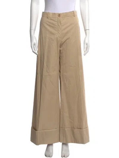 Pre-owned Nina Ricci Wide Leg Pants In Neutral
