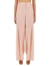 Shop Nina Ricci "wide-leg" Pants With Pleat