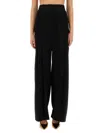 Nina Ricci High Rise Flared Cady Pants In Black