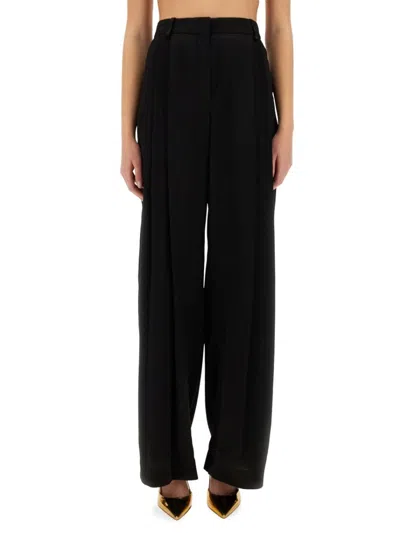 Nina Ricci Wide-leg Pants With Pleat Detail In Black