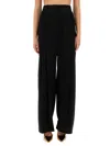 Nina Ricci High Rise Flared Cady Pants In Black