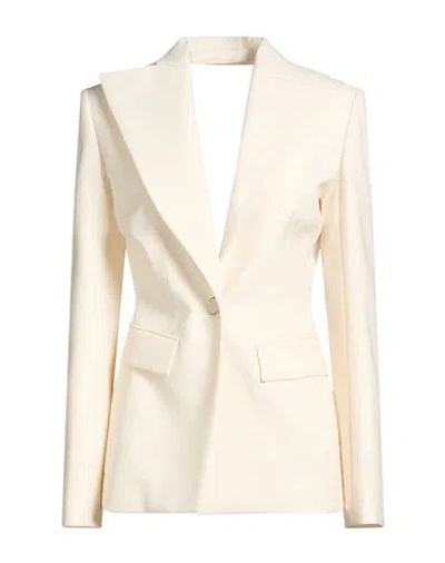 Nina Ricci Woman Blazer Cream Size 4 Wool In Neutral