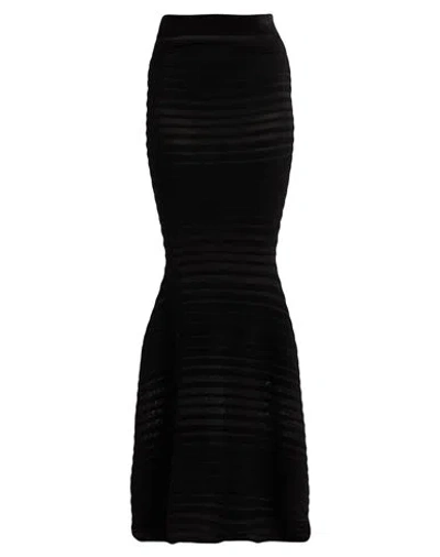 Nina Ricci Woman Maxi Skirt Black Size L Viscose, Polyamide
