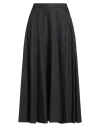 Nina Ricci Woman Maxi Skirt Charcoal Size 8 Wool, Elastane In Black