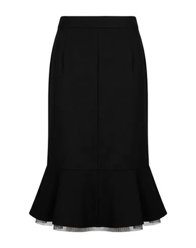 Nina Ricci Woman Midi Skirt Black Size 6 Virgin Wool