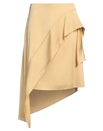 Nina Ricci Woman Midi Skirt Marigold Size 6 Polyester In Yellow
