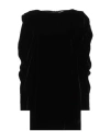 Nina Ricci Puff-sleeve Velvet Minidress In Black