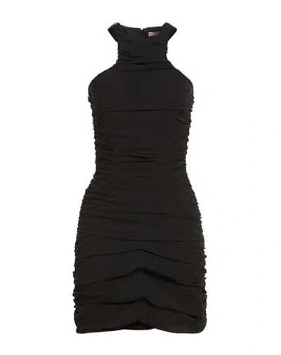 Nina Ricci Woman Mini Dress Black Size 6 Silk, Polyamide, Elastane