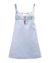Nina Ricci Crystal-embellished Satin-finish Dress In Blue