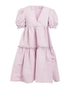 Nina Ricci Gathered Tiered Minidress In Purple