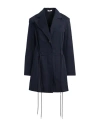 Nina Ricci Woman Overcoat & Trench Coat Midnight Blue Size 8 Cotton, Elastane In Blue