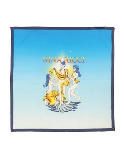 Nina Ricci Woman Scarf Azure Size - Cotton