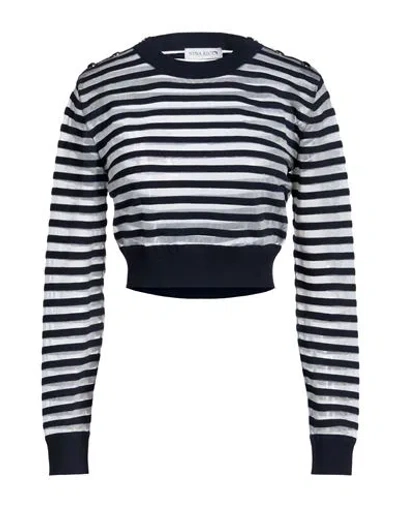 Nina Ricci Woman Top Navy Size S Viscose, Polyester, Polyamide In Black